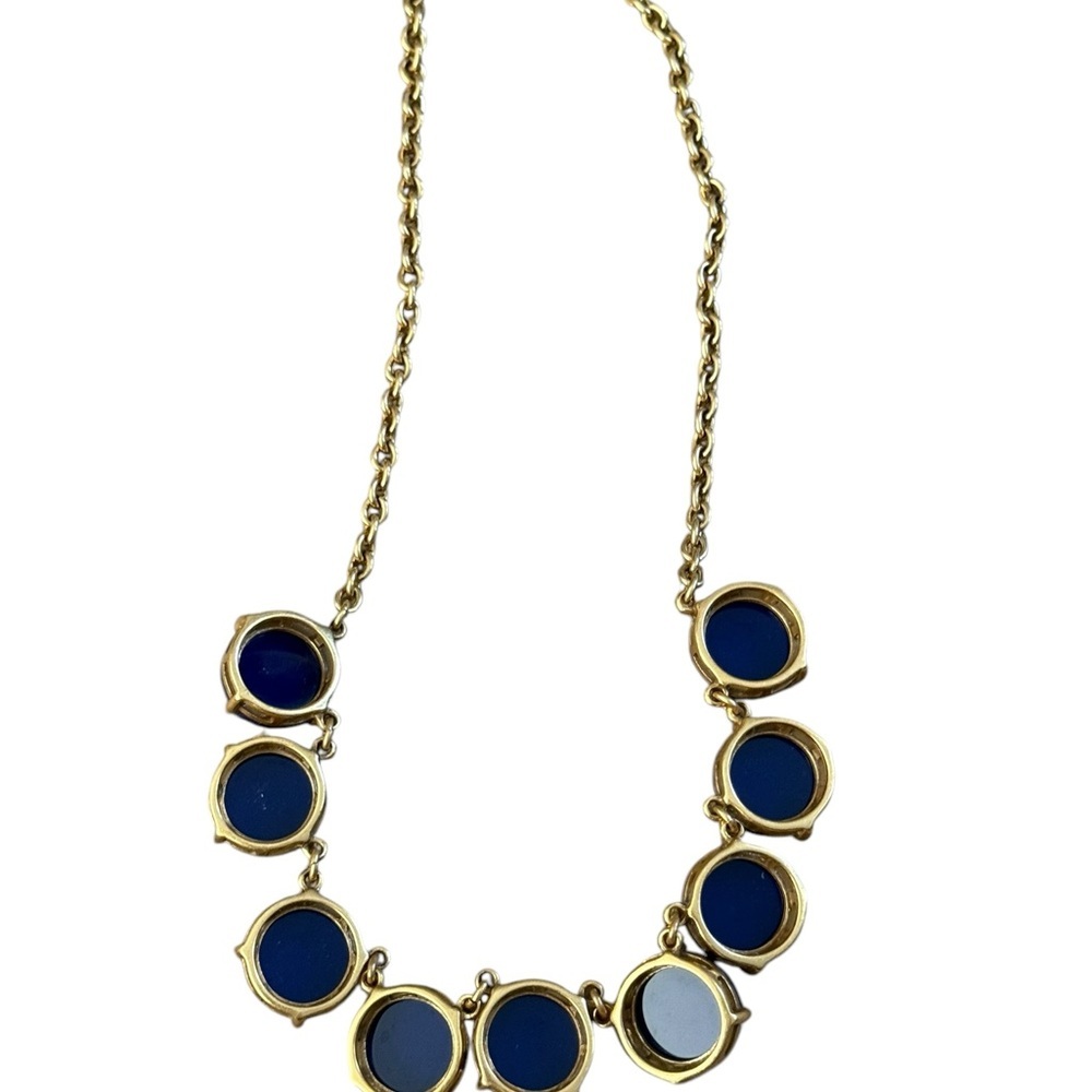 J. Crew -Elegant Blue and Gold Necklace - Picture 6 of 9